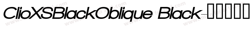 ClioXSBlackOblique Black字体转换